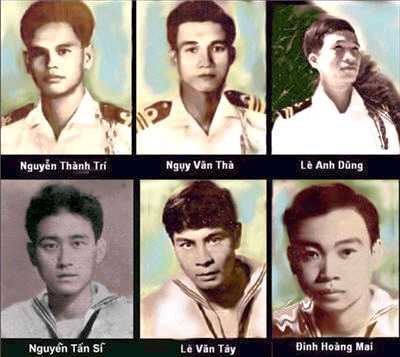 Portrait of Vietnamese soldiers dead in the battle, Paracel 1974