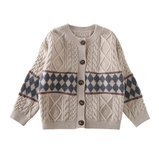 Title 12, Casual Childrens Autumn Knitted Cardigan. Comf...