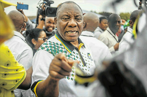 TAKING REINS: Newly elected ANC president Cyril Ramaphosa Picture: MASI LOSI