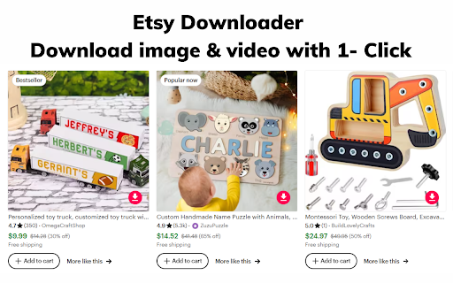 Etsy Downloader - Download Videos & Images