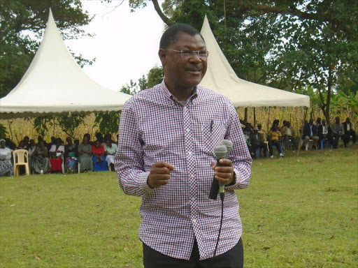 NASA co-principal Moses Wetang’ula during a past event in Bungoma county. /JOHN NALIANYA