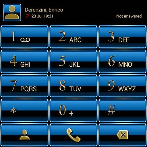 免費下載個人化APP|Theme for ExDialer Blue Gold app開箱文|APP開箱王
