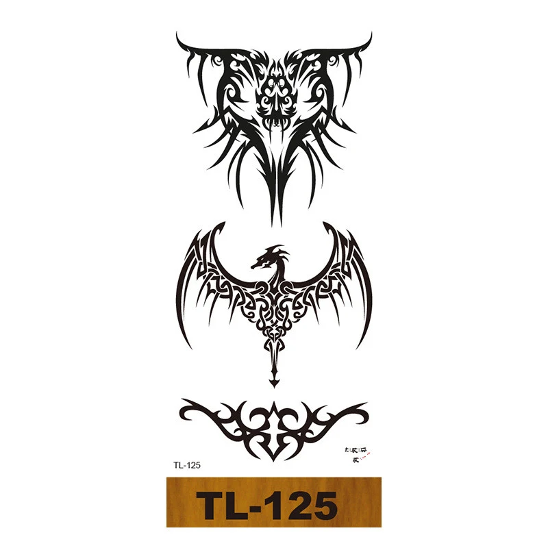 Pegatina de tatuaje de mariposa tótem impermeable, protección ambiental, duradera, sexy, flor de rosa en clavícula. ¡Expresión audaz!