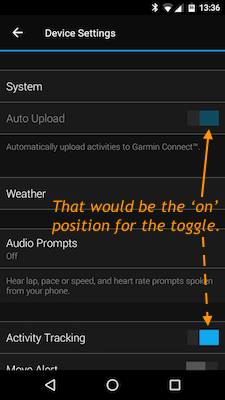 Garmin forerunner 630 syncing, auto-upload option greyed out/unavailable - Connect Mobile - Mobile Apps & Web - Forums