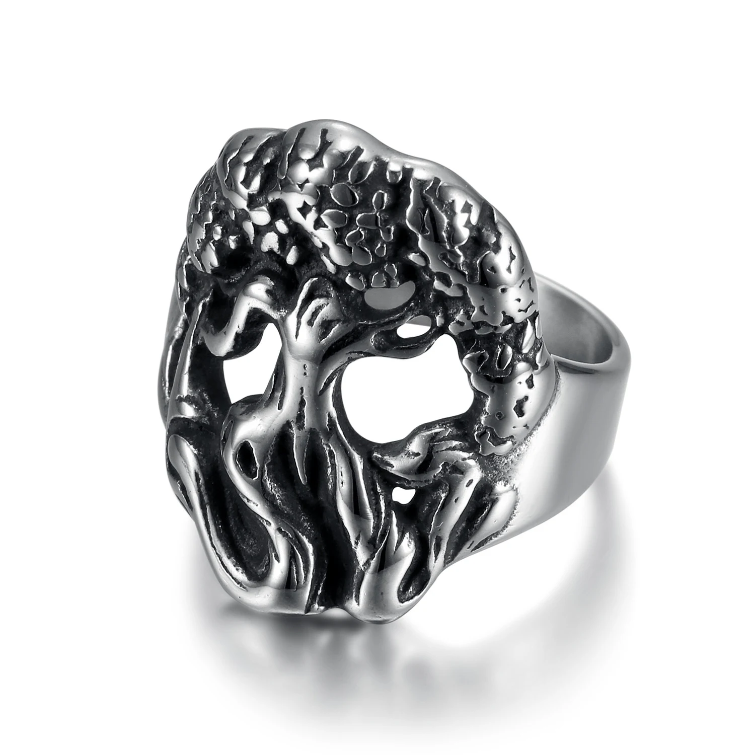 Title 2, Titanium ring met levensboom vorm, religieus to...