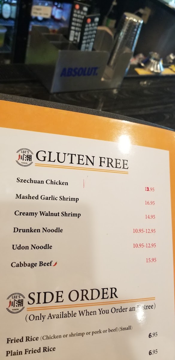 Gluten-Free at Lee's Asian Fusion