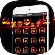 Fire Pumpkin Launcher Theme  Icon