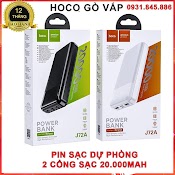 [Mã Elms10 Giảm 6% Đơn 50K] Nowship Pin Sạc Dự Phòng 2 Công Sạc Nhanh 2A Hoco J72A Dung Lượng 20000Mah Chinh Hang