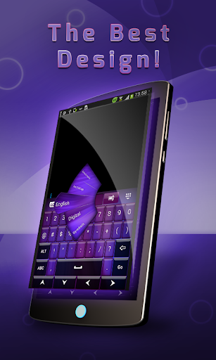 Purple Black Theme Keyboard