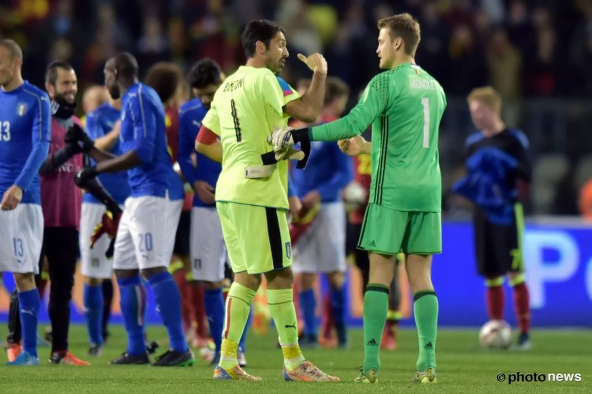 Daarom liep Mignolet een hele match achter Buffon aan