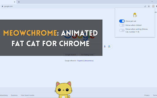 Gato animado para o Chrome