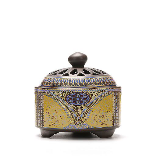 Title 11, Ceramic Cloisonne Incense Burner, Backward Ince...