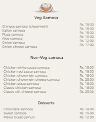 The Samosa King menu 1