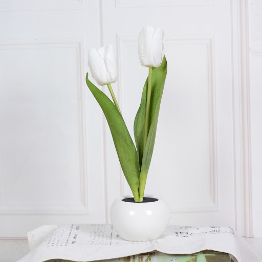 Title 13, LED Tulip Flower Night Light Artificial Potted ...