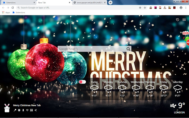 Merry Christmas Tab Baru, Customized Wallpapers HD