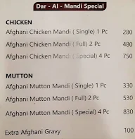 Dar-Al-Mandi menu 1