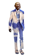 This sky-inspired suit is a fitting choice for the leader of the rainbow nation.