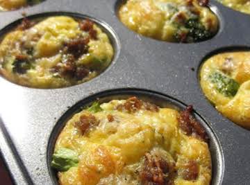 Broccoli and Italian Sausage Egg Muffins