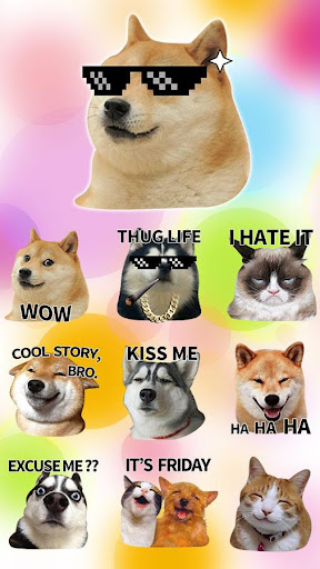 FREE GO SMS DOGE MEME STICKER