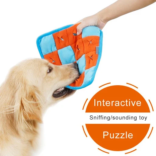 Pet Dog Snuffle Mat Pet Sniffing Training Blanket Detachable Fleece Pads Dog Mat Relieve Stress Nosework Puzzle Toy Pet 
