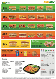 Subway menu 1