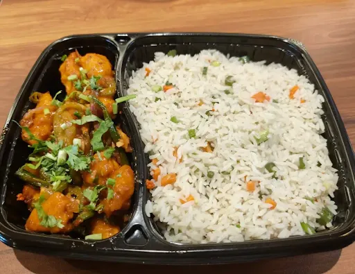 Gobi Manchurian With Veg Fried Rice