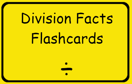 Flash Cards : Division Facts Preview image 0