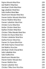 The Meal Box menu 1