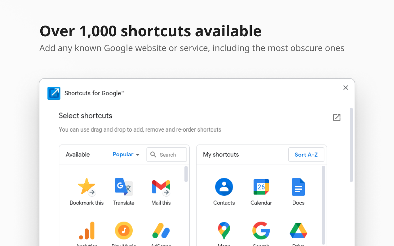 Shortcuts for Google™ Preview image 4