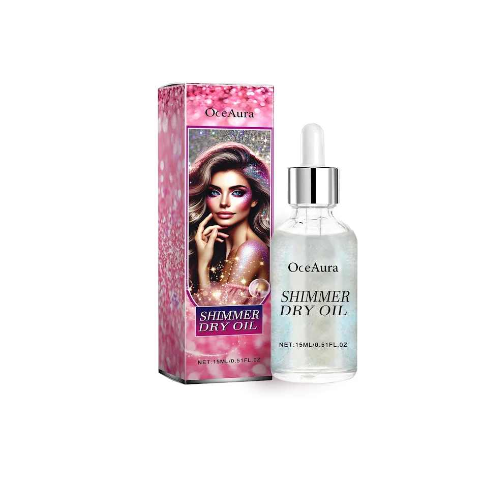 Huile Sèche Scintillante pour une Peau Éclatante. Hydratation et Lumière pour un Éclat Subtil et Durable. Convient à tous les types de peau.