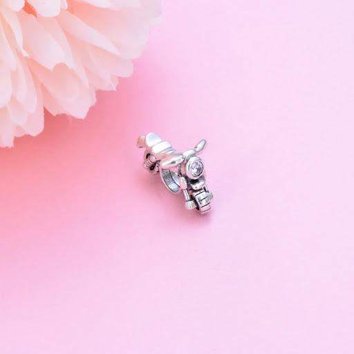 Title 3, 925 Sterling Silver Motorcycle Bead Ornament Ac...