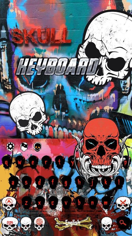skull keyboard graffiti theme Screen 3
