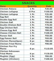 Sikdars Food Junction menu 1