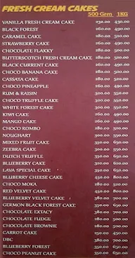 Lava Cakes menu 1