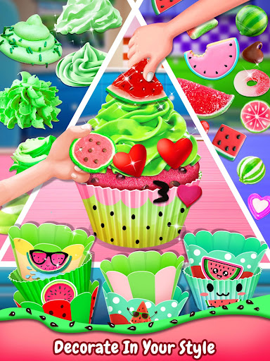 Watermelon Cupcake - Summer Desserts Maker