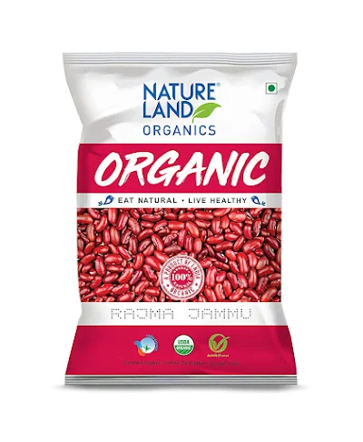 Nature Land Organic Rajma Jammu 500Gm - 500 gm