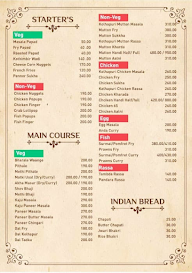 Aaram menu 4