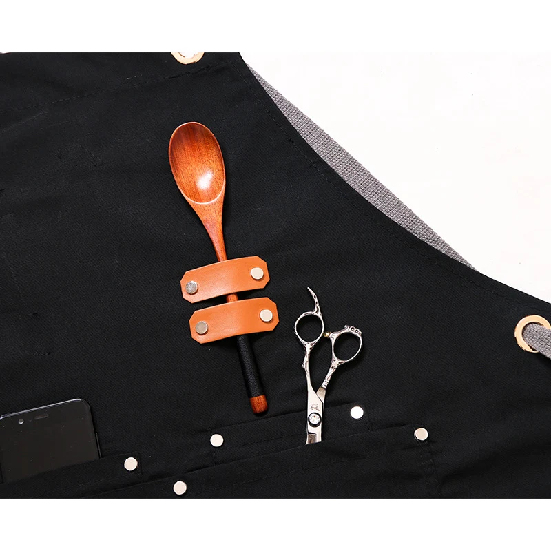 Title 5, Denim Apron Household Kitchen Cooking Hair Styl...