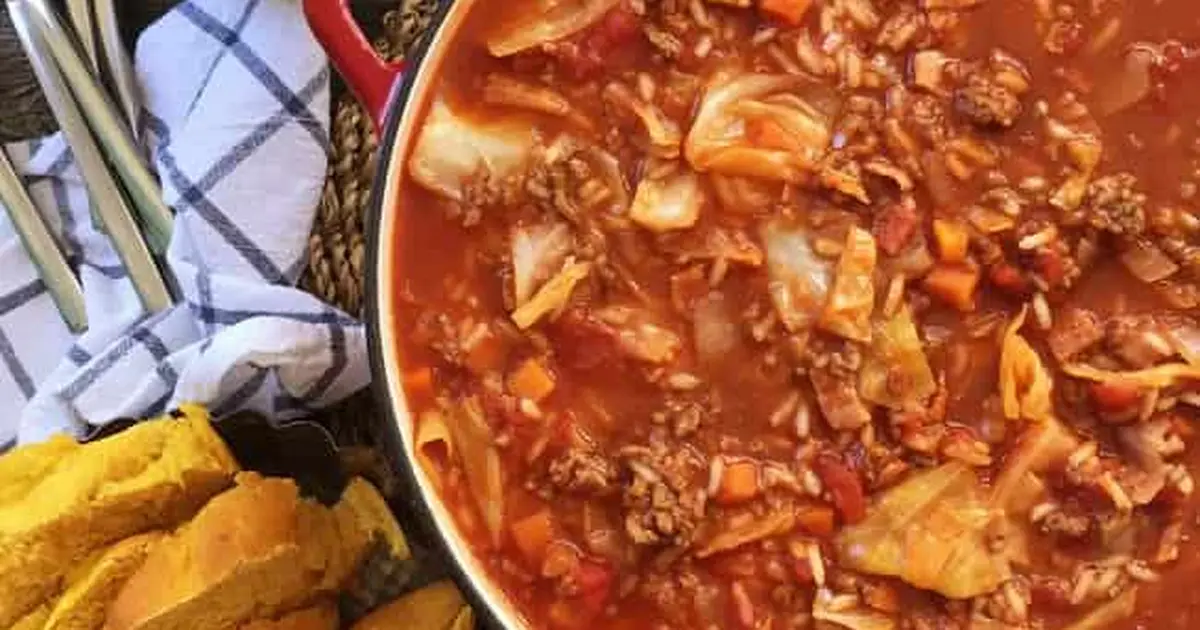 EASIEST STUFFED CABBAGE EVER: Cast-Iron Skillet Roast Stuffed Cabbage, Rachael  Ray