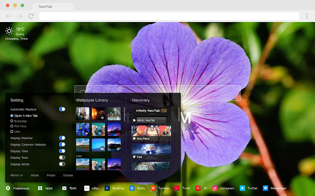 Flowers New Tabs HD Popular Photography Theme