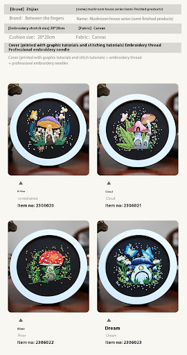 Title 9, Cartoon Creative Embroidery DIY Material Packag...