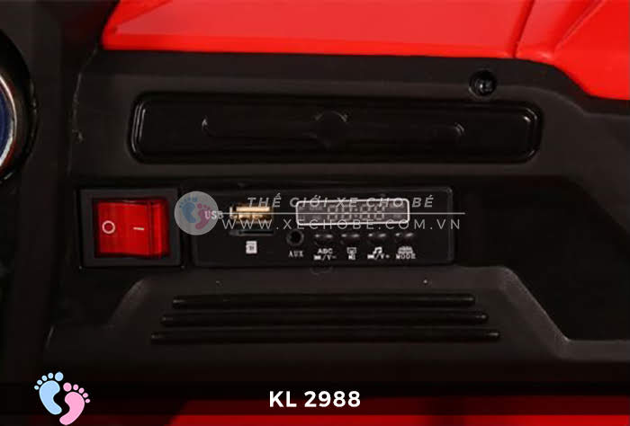Xe ô tô điện đồ chơi trẻ em KL-2988 ghế da 19