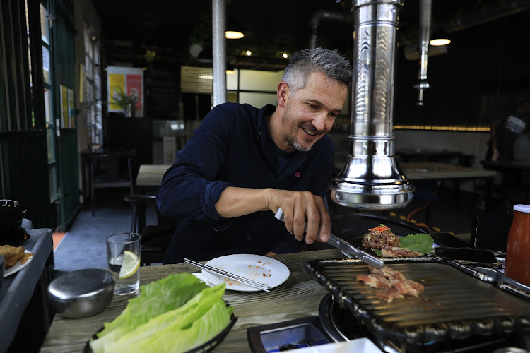 Well known Chef, David Higgs, speaks about his journey and poses for photographs, at Banchan, a Korean Restaurant, in Parkmore, Sandton.