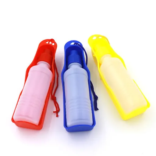250ml Dog Water Bottle Folding Drinker Plastic Portable Water Bottle Pets Outdoor Travel Drinking Water Feeder Bowl for 