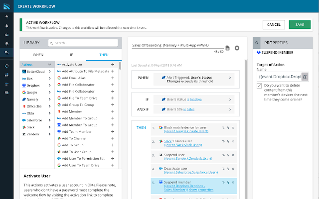 Screenshot of BetterCloud