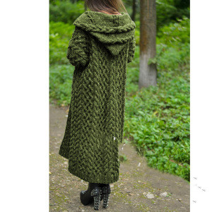 Title 8, Lazy Style Hooded Long Cardigan Sweater