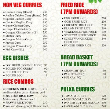 Supriya Andhra Restaurant menu 