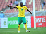 SuperSport United utility player Aubrey Modiba all smiles during the Cosafa Cup quarterfinal match between South Africa and Madagascar at Peter Mokaba Stadium in Polokwane on June 13 2018. 