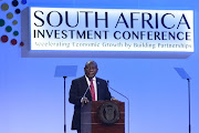 President Cyril Ramaphosa speaks during the South Africa Investment Conference in Johannesburg on Thursday April 13 2023. 