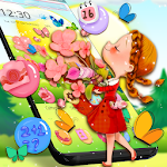 Cover Image of Herunterladen Color Cute Flower Girl Theme 1.1.2 APK